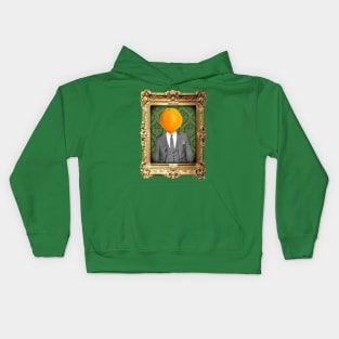 Orange Man in Vintage Frame Kids Hoodie